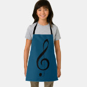 Musical Clef Note, Kinder Full Print Schürze (Insitu)