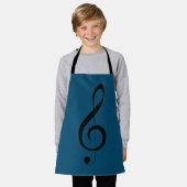Musical Clef Note, Kinder Full Print Schürze (Getragen)
