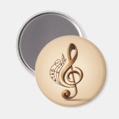 Musical Clef Note Magnet (Vorderseite/Rückseite)