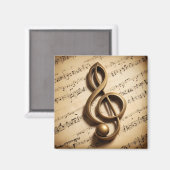 Musical Clef Note Magnet (Vorderseite/Rückseite)