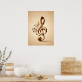 Musical Clef Note Poster (Küche)