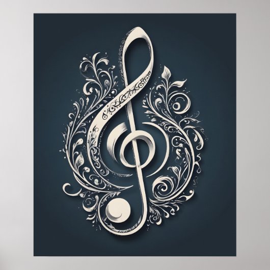 Musical Clef Note Poster (Vorne)