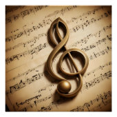 Musical Clef Note Poster (Vorderseite)