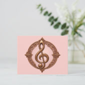 Musical Clef Note Postkarte (Stehend Vorderseite)