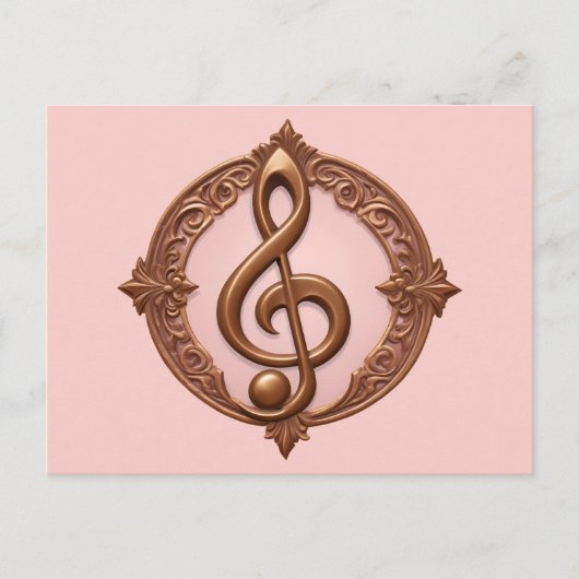 Musical Clef Note Postkarte (Vorderseite)
