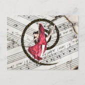 Musical Dancer Postcard Feiertagspostkarte (Vorderseite)