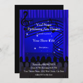 Musical Darstellend Arts Music Bühne Einladung (Vorne/Hinten)