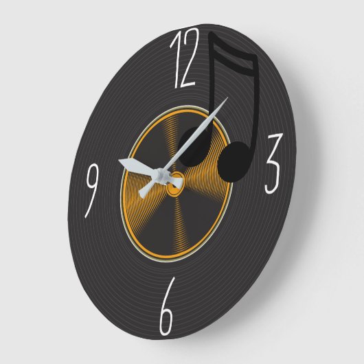 Musical Disk Large Clock Große Wanduhr (Winkel)