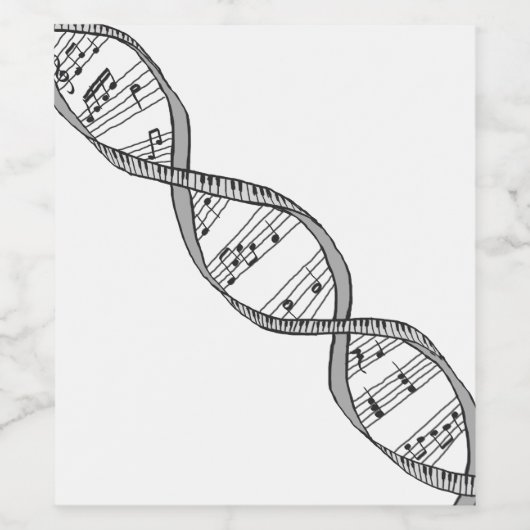 Musical DNA Weinetikett (Einzelnes Label)