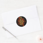 Musical Dragon treble peonies Custom Sticker (Umschlag)
