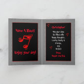 Musical Drum Beats 13. Geburtstag Karte (Innenseite)