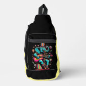 Musical Elephant in Top Hat Crossbody Bag (Vorderseite)
