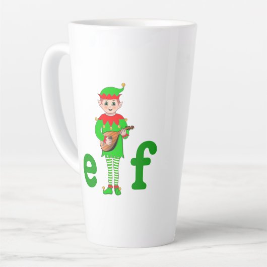 Musical Elf Latte Tasse (Linke Ecke)