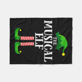 Musical Elf Matching Family Group Christmas Party Fleecedecke (Vorderseite (Horizontal))