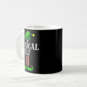 Musical Elf Matching Family Group Christmas Party Kaffeetasse (Vorderseite Links)