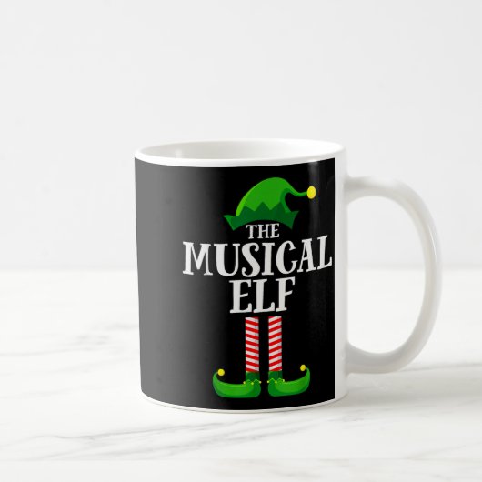 Musical Elf Matching Family Group Christmas Party Kaffeetasse (Rechts)