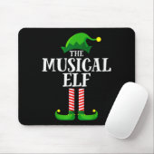 Musical Elf Matching Family Group Christmas Party Mousepad (Mit Mouse)