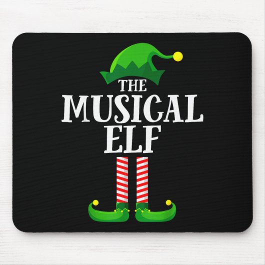 Musical Elf Matching Family Group Christmas Party Mousepad (Vorne)
