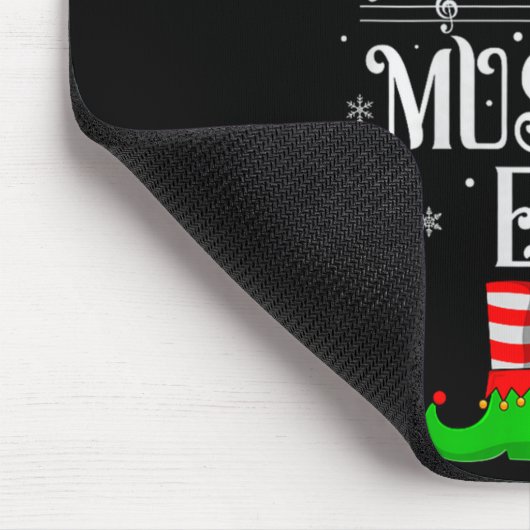 Musical Elf Xmas Christmas Matching Family Elf Squ Mousepad (Ecke)