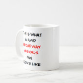 Musical-Fan, begeistert Kaffeetasse (Vorderseite Links)