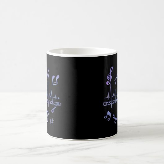 Musical Flute with Paw Prints Kaffeetasse (Mittel)