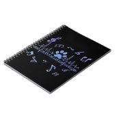 Musical Flute with Paw Prints Notizblock (Linke Seite)