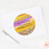 Musical Flying Dove Bat Mitzvah Reply Aufkleber (Umschlag)