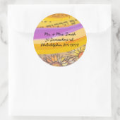 Musical Flying Dove Bat Mitzvah Reply Aufkleber (Tasche)