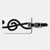 Musical G Treble notiert Gepäckanhänger (Vorderseite horizontal)