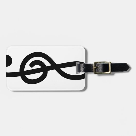 Musical G Treble notiert Gepäckanhänger (Vorderseite horizontal)