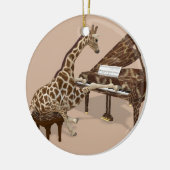 Musical Giraffe Plays Grand Piano Keramik Ornament (Links)