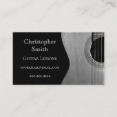 Musical Gitarre Lehrer Schwarz-weiß Abstrakt Visitenkarte (Vorderseite)