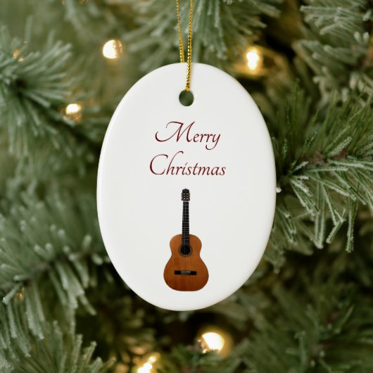 Musical Gitarre Weihnachten Keramik Ornament (Baum)