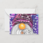 Musical Gnome Singing Weihnachtskarte Mitteilungskarte (Rückseite)