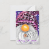 Musical Gnome Singing Weihnachtskarte Mitteilungskarte (Vorderseite)