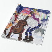 Musical Gnomes Weihnachtswrapping Paper Geschenkpapier (Ungerollt)
