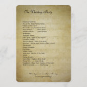 Musical Gold Dark Coral Heart Tree Wedding Program Programm (Rückseite)