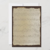 Musical Gold Orange Plum Heart Leaf Tree Hochzeite Einladung (Rückseite)