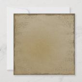 Musical Gold Orange Plum Heart Leaf Tree Hochzeite Einladung (Rückseite)