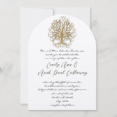Musical Gold Swirl Tree Einladung Hochzeit (Vorderseite)