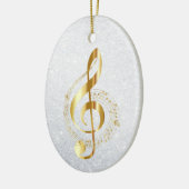 Musical Golden Notes Keramik Ornament (Links)