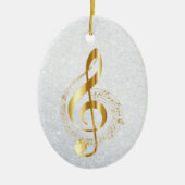 Musical Golden Notes Keramik Ornament (Vorne)