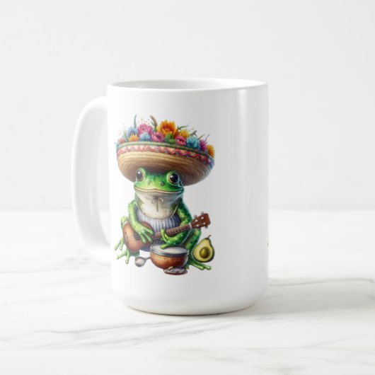 Musical Green Frog Kaffeetasse (Vorderseite Links)