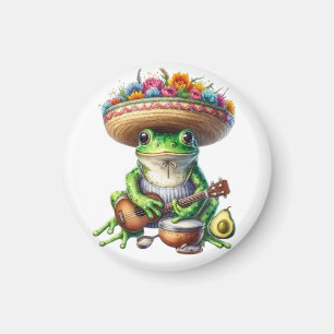 Musical Green Frog Magnet