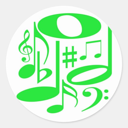Musical Green Sticker (Vorderseite)