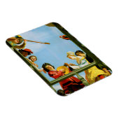 Musical Group on Balcony Fine Art Dutch Painting Magnet (Rechte Seite)
