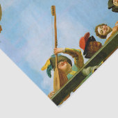 Musical Group on Balcony Fine Art Dutch Painting Seidenpapier (Ausschnitt)