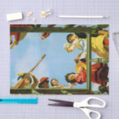 Musical Group on Balcony Fine Art Dutch Painting Seidenpapier (Handwerk)