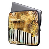 Musical Grunge Laptop Sleeve (Vorderseite Links)