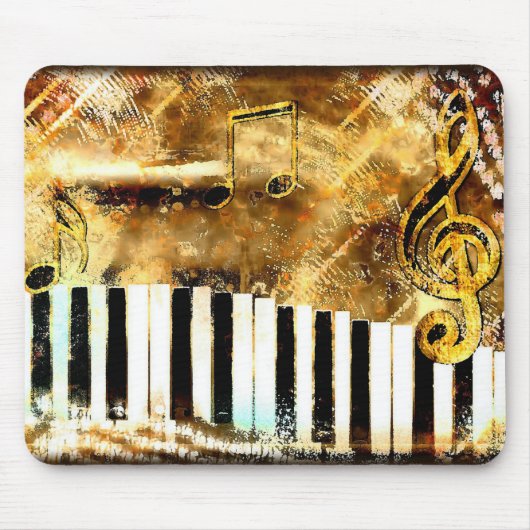 Musical Grunge Mouse Pad Mousepad (Vorne)